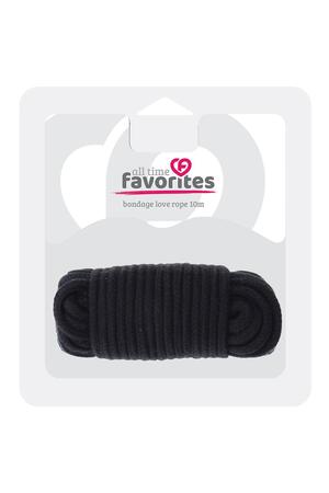 Черная веревка для связывания Love Rope - 10 м.